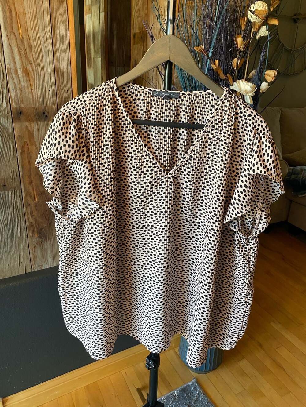 Adrianna Papell Animal Print Top